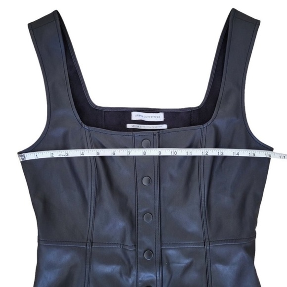 Urban Outfitters Faux Leather Button-Down Dress black size 8 - Picture 11 of 16